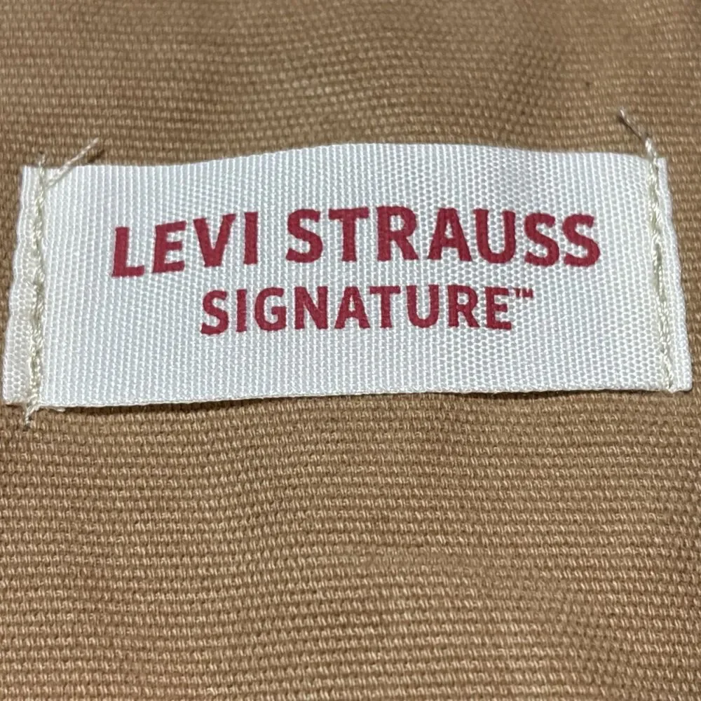 Levi Strauss Utility Shirt Jacket Canvas Snap Up Signature Collection Tan Sm NWT - Picture 6 of 16